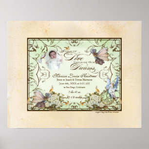 Personalized Baby Girl - Enchanted Faerie Princess Poster