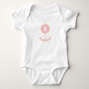 Personalized baby girl monogram keepsakes bodysuit