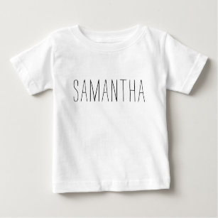 Personalized Baby Girl Name Hand Lettered Baby T-Shirt