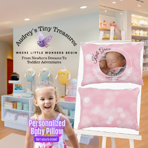 Personalized Baby Girl Pillow
