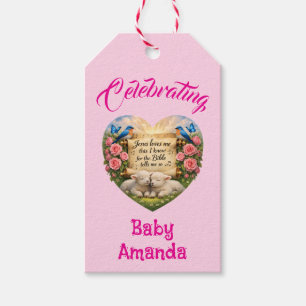 Personalized Baby Girl Shower Gift Tag