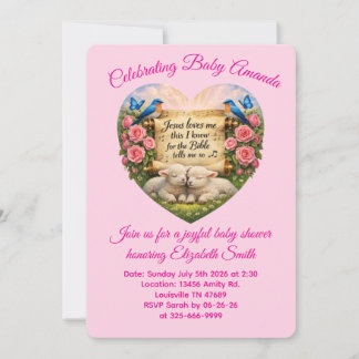 Personalized Baby Girl Shower Invitation