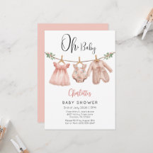 Personalized Baby Girl Shower Invitation