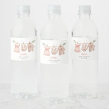 Personalized Baby Girl Water Bottle Labels