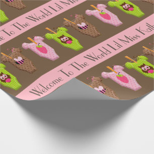 Personalized Baby Girl Wrapping Paper