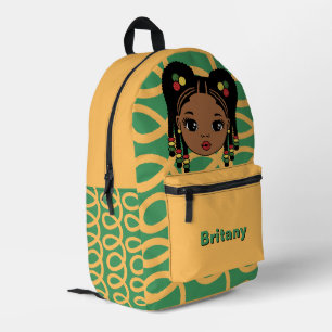 Personalized Baby Girl yellow Printed Backpack