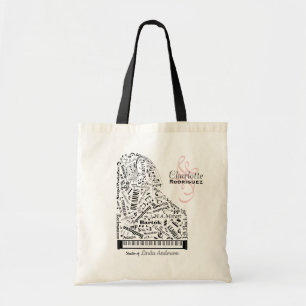 Personalized Baby Grand Piano Student Tote Bag