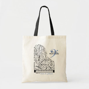 Personalized Baby Grand Piano Student Tote Bag
