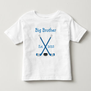 Personalized Baby Hockeys Big Brother Blue Toddler T-shirt
