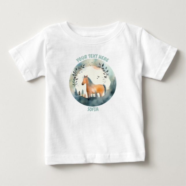 Personalized baby Horse Tee (Front)