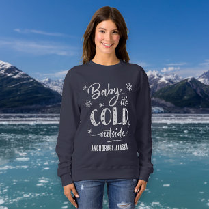 Personalized Baby It's Cold Outside Holiday Sweatshirt
