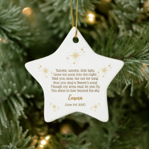 Personalized Baby Keepsake Star Ornament