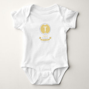 Personalized baby keepsakes monogram bodysuit