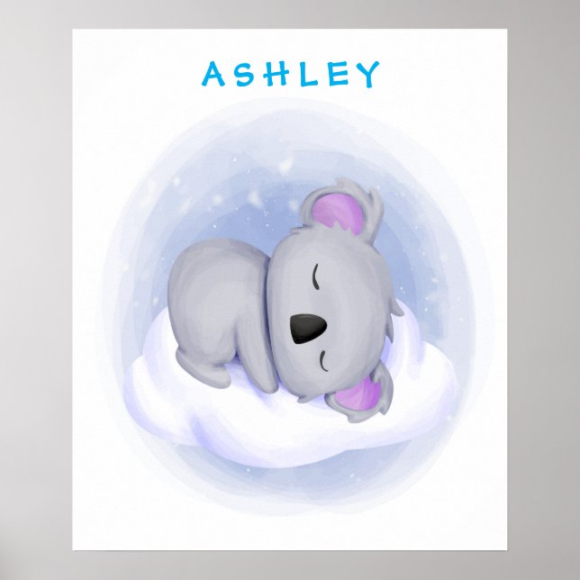 Personalized Baby Koala Poster (Front)