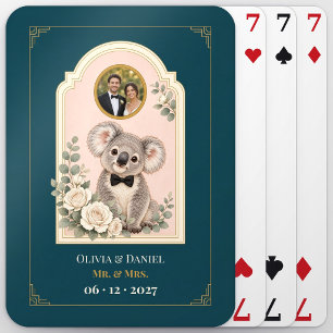 Personalized Baby Koala Wedding Favour Photo Playing Cards