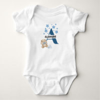 Personalized baby letter or name bodysuit