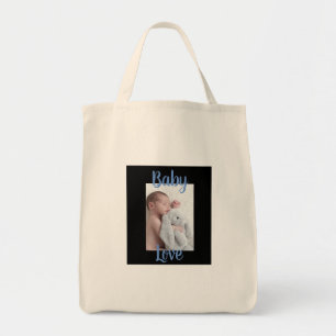 Personalized Baby Love Photo Tote Bag