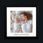 Personalized Baby Mom Photo Wood Keepsake Box<br><div class="desc">A sweet personalized photo wood lacquered keepsake box. Replace this photo with your own favourite photo of any kind.</div>