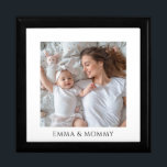 Personalized Baby Mom Photo Wood Keepsake Box<br><div class="desc">A sweet personalized photo wood lacquered keepsake box. Replace this photo with your own favourite photo of any kind.</div>