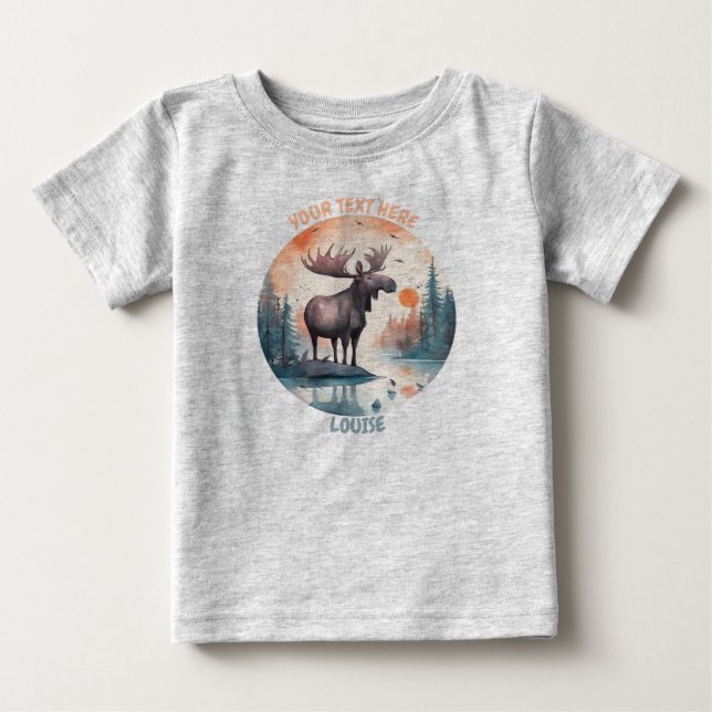Personalized baby Moose Tee (Front)