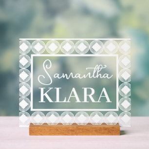 Personalized Baby Name Acrylic Sign