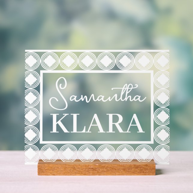 Personalized Baby Name Acrylic Sign (Neutral)