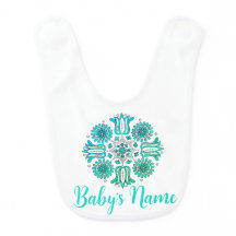 Personalized Baby Name Cute Folk Floral Newborn 