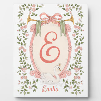 Personalized Baby Name Display Princess Swan Plaque