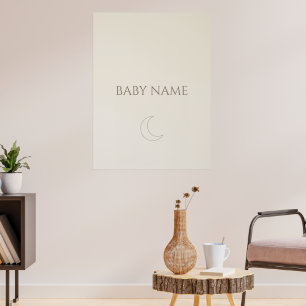 Personalized Baby Name Nursery Poster Minimal