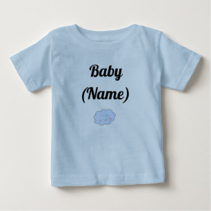 Personalized Baby Name Smiling Cloud T-Shirt