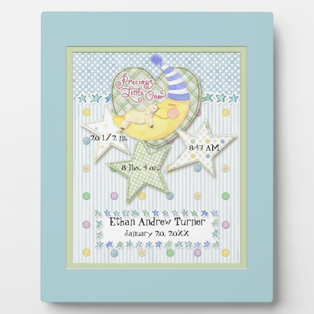 Personalized Baby Name Wall Nursery Art for Girl Plaque (Front)