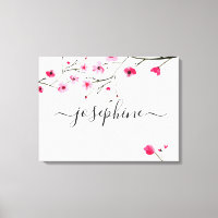 Personalized Baby Nursery Name Cherry blossom art