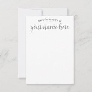Personalized Baby Nursery Notecards