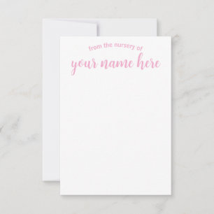Personalized Baby Nursery Notecards