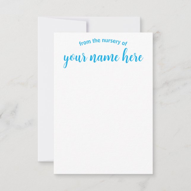 Personalized Baby Nursery Notecards (Front)