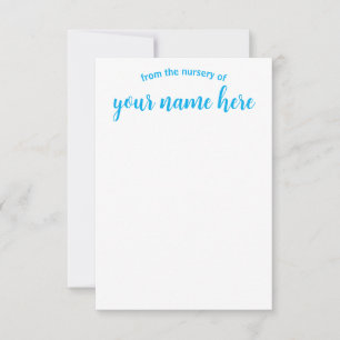 Personalized Baby Nursery Notecards