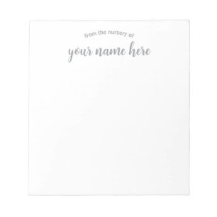 Personalized Baby Nursery Notepad