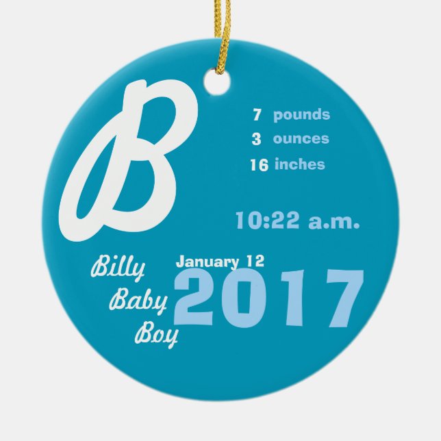 Personalized Baby Ornament (Front)