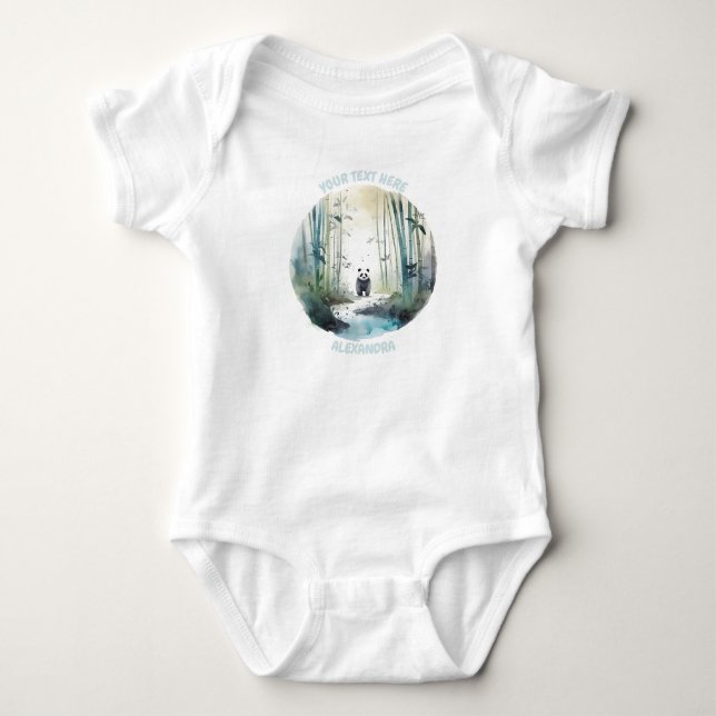 Personalized Baby Panda bodysuit (Front)