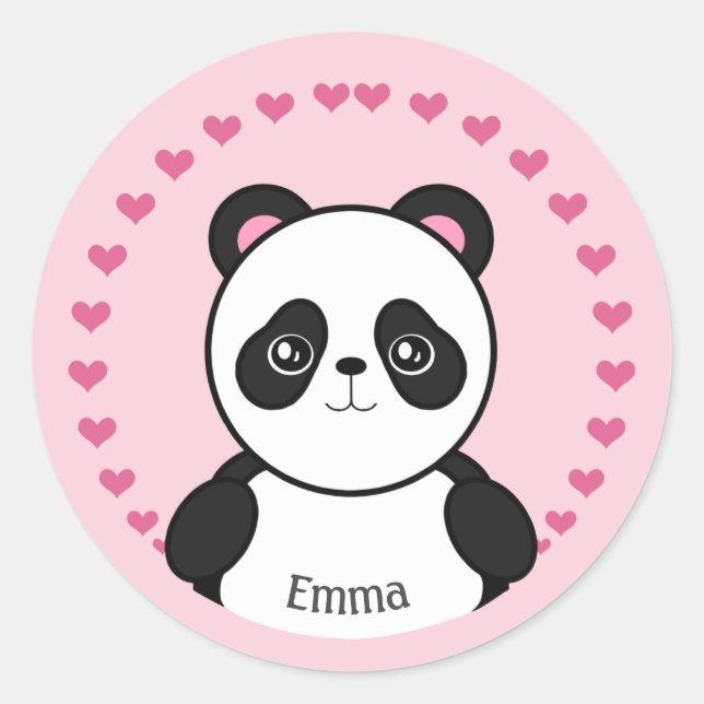 Personalized Baby Panda Stickers (Front)
