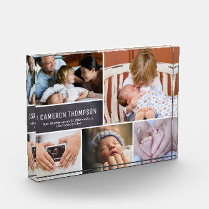Personalized Baby Photo Collage Baby Stat Block
