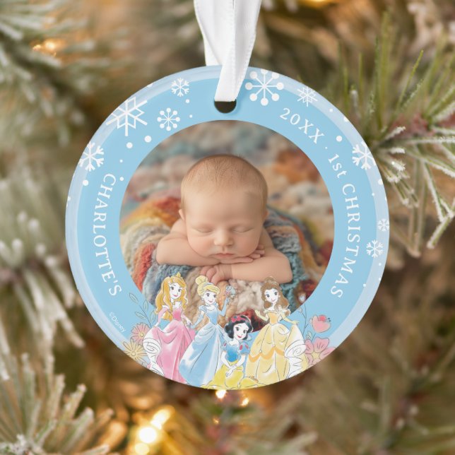 Personalized Baby Photo Disney Princess Ornament (Tree)