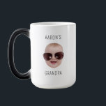 Personalized Baby Photo For Papa Birthday Gift Magic Mug<br><div class="desc">Personalized Baby Photo For Papa Birthday Gift</div>