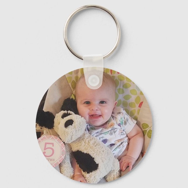 Personalized Baby Photo Key Chain (Front)