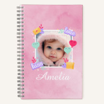 Personalized Baby Photo - Love, Kiss, and Hearts