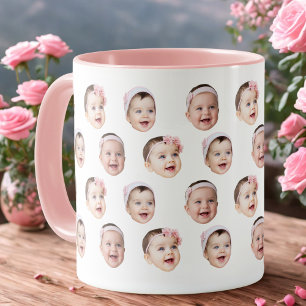 Personalized Baby Photo Mug with 3 Face Images