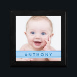 Personalized Baby Photo Name Jewellery Box - Boy<br><div class="desc">You can personalize the photo and the name on this personalized baby boy photo and custom name jewellery box. To change the photo and name, use the personalize option. For other changes, including changing the text (font, font size, text placement) or changing the photo size or placement, choose the customize...</div>
