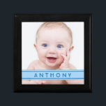 Personalized Baby Photo Name Jewellery Box - Boy<br><div class="desc">You can personalize the photo and the name on this personalized baby boy photo and custom name jewellery box. To change the photo and name, use the personalize option. For other changes, including changing the text (font, font size, text placement) or changing the photo size or placement, choose the customize...</div>