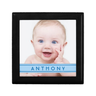 Personalized Baby Photo Name Jewellery Box - Boy