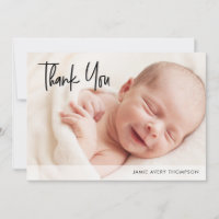 Personalized Baby Photo Shower Gratitude Modern